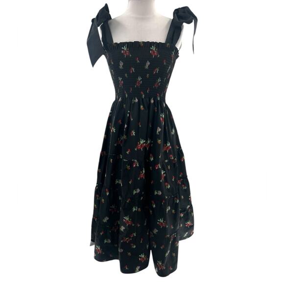 Hill House Home the ribbon Ellie nap dress black midi sz S - Picture 6 of 8